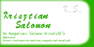 krisztian salomon business card